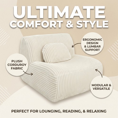 Beige lounge sofa 102x91x75cm - beige,