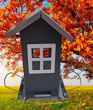 Vogelfutterhaus Metall H19cm Vogelfutterstation für den Garten wetterfest Vogel