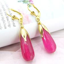 Pink rubin ohrringe - pink,