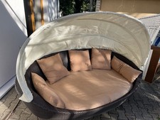 Sonneninsel mit Baldachin PE-Rattan Gartenmuschel Sonnenliege von Domus Ventures