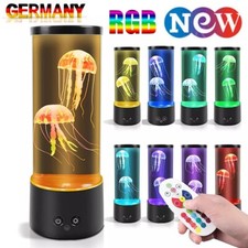LED Quallen Echte Lava Lampe Nachtlicht Aquarium Mit Fernsteuerung Kreative RGB.