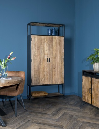 Mango holz massiv stahl - stahl, design