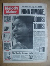 Melody Maker. December 28, 1968. Nina Simone, Miles Davis, Mary Hopkin etc