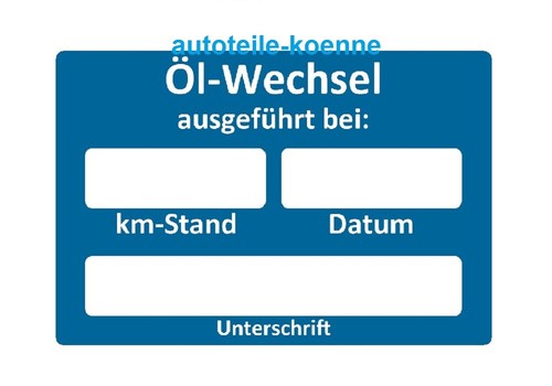 20x ölzettel ölwechselzettel - Ölzettel,