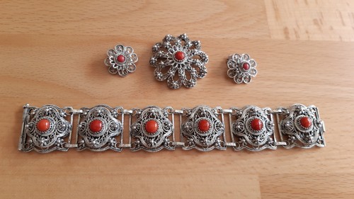 Filigran schmuck set silber - set,