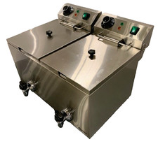 Bartscher Elektro Doppel-Fritteuse elektrisch zwei Becken 2x9 Liter A162824