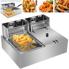 NEU Öl-Friteuse Friteuse 20L Edelstahl Profi Küche Kaltzonen Fritteuse Fritöse