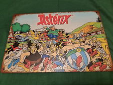 Metallschild "Asterix & Obelix" Gallisches Dorf Retro Comic Geschenk Freunde