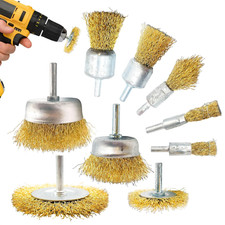 Drahtbürsten-Set Bohreraufsatz 9 Stck. Klein Schwerlast Messing Metallrostentferner
