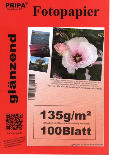 100 blatt pripa fotopapier - blatt, din
