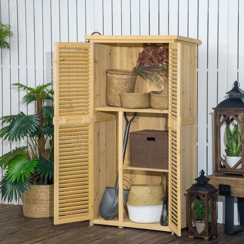 Outsunny gartenschrank holz - outsunny,
