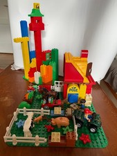 Lego Duplo Bauernhof Tiere Karren Autos Post Bauernfamilie Kinder Spielzeuge Heu