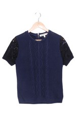 Clements Ribeiro Portobello Damen Top 40/L Blau Elegant Vintage Spitze