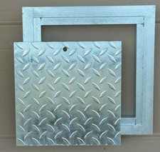 Schachtabdeckung verzinkt mit Rahmen Tränenblech Schachtdeckel vollverzinkt siel