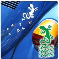 Autoaufkleber Gecko Gekko Auto Aufkleber Sticker Fußabdrücke clickstick A079 [S]