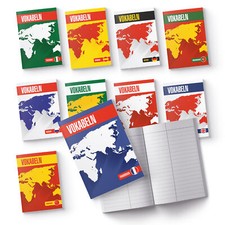 itenga Vokabelhefte DIN A5 56 Seiten Schulheft Lernen 10 verschiedene Sprachen