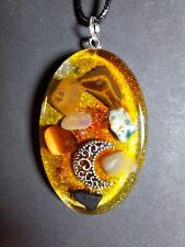 Orgonit Anhänger Orgon "Selbstvertrauen" Rotes Tigerauge Jade Baumachat 