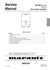 Service Manual-Anleitung für Marantz MA 6100 