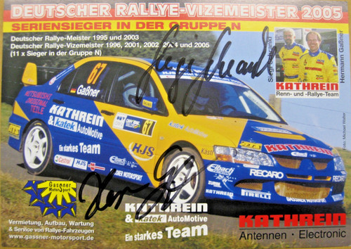 Rallye autogrammkarte gaßner - rallye,