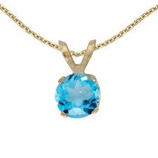 LXR 14k Gelbgold Rund Topas