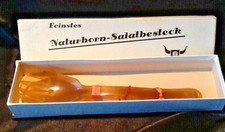 antikes Naturhorn Hornbesteck Salatbesteck Salatgabel & Salatlöffel  Neu & OVP