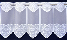 Küchen Scheibengardine Weiße  Bistro Küchengardine 2 Höhen - Breite 86  cm Neu