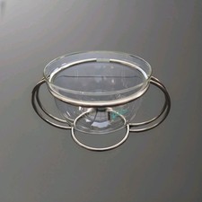 mono filio Glas Schale 17 cm Gestell Edelstahl Tassilo von Grolman