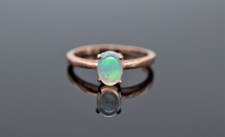 14k Rose Vergoldet Feuer Opal Edelstein 925 Sterlingsilber Partywear Ring Gift