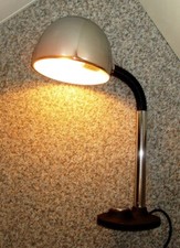 SchreibtischLAMPE Chrom Strahler Kugel Lampe Leuchte 70er Jahre Space Age alt