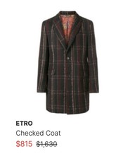 Etro Men Blazer Mantel Blau