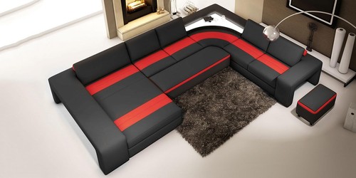 Wohnlandschaft ecksofa mit led - wohnlandschaft,