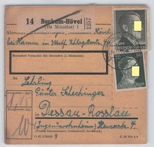 Deutsches Reich Paketkarte