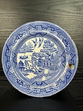 Antike Blue Willow Warmwasser