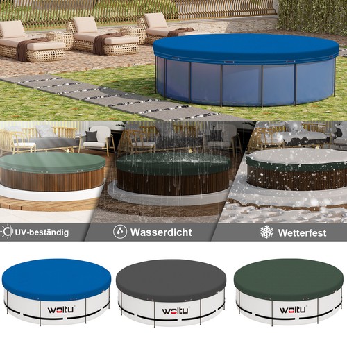 Woltu poolabdeckung für pools - poolabdeckung,