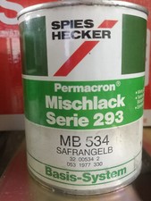 Spies Hecker Permacron Mischlack Serie 293  1 Liter Dose MB 534 Safrangelb