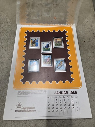 Vintage wandkalender 1986 - vintage, –