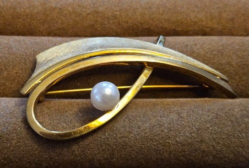 333er gold brosche - 333er,