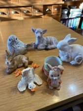 lustiges Osterfiguren-Set 6 verschiedene Figuren aus verschiedene Materialien