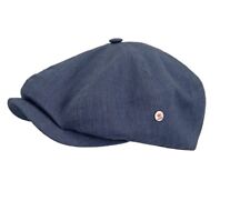Schiebermütze  BAKERBOY Öko-Tex Leinen bis Gr.62  jeansblau Sommer