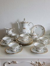 Kaffeeservice 21 tlg.  6 Pers. Reichenbach Porzellan  Goldenes Rosendekor TOP