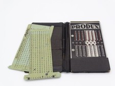 Alter Rechenschieber, Rechenstab Addiator PRODUX mit Etui