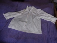 Damenbluse Leico Gr.44 Stehkragen und Ärmel gehäkelte Spitze und Biesen