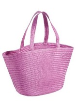 Shopper in Strohoptik beige