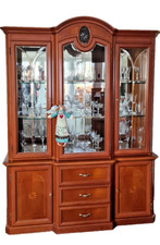 Italienische Möbelgruppe Luxus Möbel 3 teilig Massivholz Kirsche