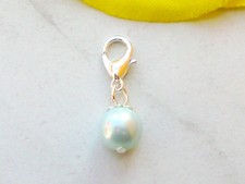 Charms Anhänger Perle *Charm MUSCHELKERNPERLE 8 mm Bettelarmband Kette Farbwahl