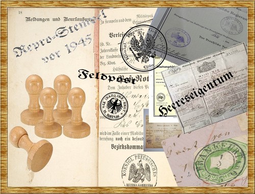 Repro stempel und siegel vor - und,