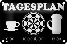 Blechschild Tagesplan Tasse