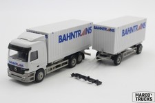 Herpa MB Actros MP1 L Wechselbrückenhängerzug "Bahntrans" 1:87 /H26066