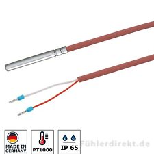 PT 1000 Temperaturfühler Temperatursensor Silikon bis 200°C  Solarfühler PT1000