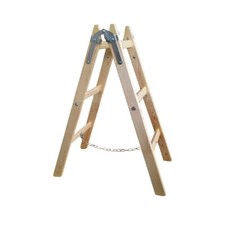 Malerleiter Holz Doppelstufenleiter Stehleiter Holzleiter Leiter 3 Sprossen 2x3